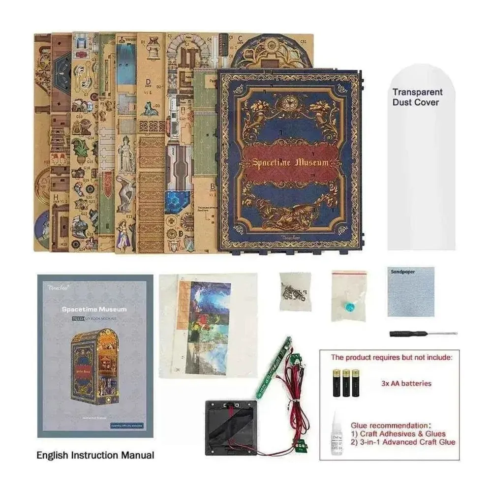 Le contenu de la boîte : planches imprimées, notice en anglais, câblage, couvercle transparent